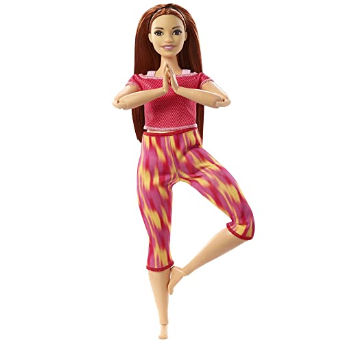 Barbie-Puppe, Barbie-Serie Made to Move, Yoga-Barbie mit roten Haar...