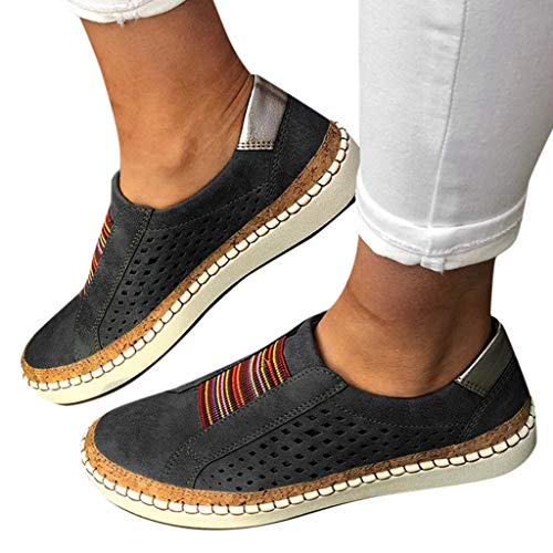 BIBOKAOKE Damen Casual Sneakers Slip-On Faule Schuhe Hohle Atmungsa...