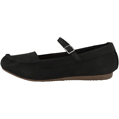 Clarks Damen Freckle Bar Ballet Flat, Black Nubuck, 38 EU...