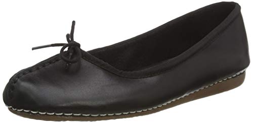 Clarks Damen Freckle Ice Ballerinas, Schwarz Black Leather, 39.5 EU...