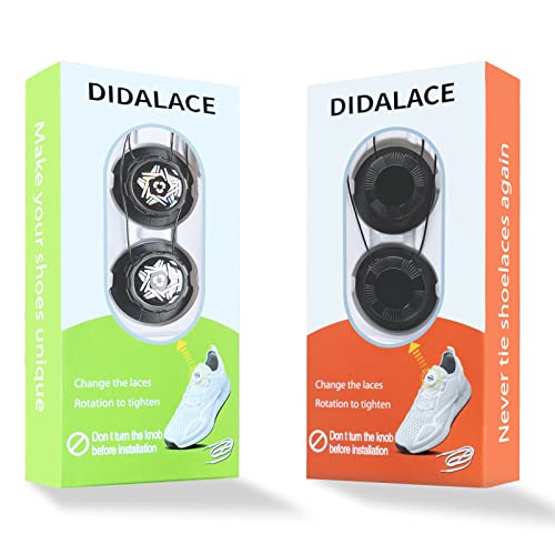 DIDALACE-Elastic No Tie Shoe Laces Lock, Cord Locks and End Clips F...