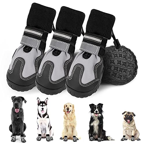 Eyein Hundeschuhe Pfotenschutz, wasserdicht Hundestiefel mit rutsch...