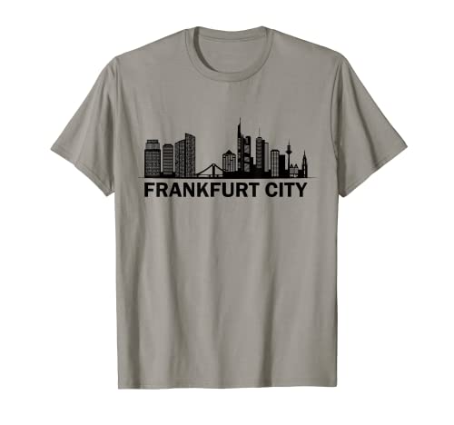 Frankfurt City Skyline Stadt Silhouette Germany Frankfurt T-Shirt...