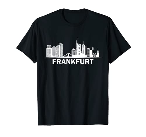 Frankfurt City Skyline Stadt Silhouette Germany Frankfurt T-Shirt...