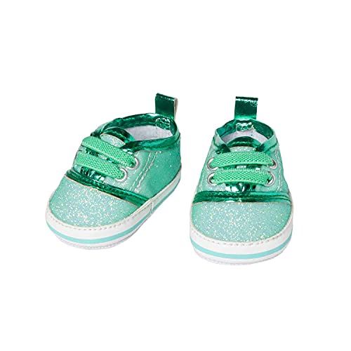 Heless 1491 - Glitzer-Sneaker für Puppen, mintfarben, Größe 30 -...