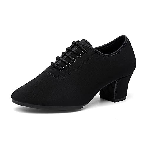 Inlefen Damen Latein Tanzschuhe Salsa-Tango Schnüren Leder Tanzen ...