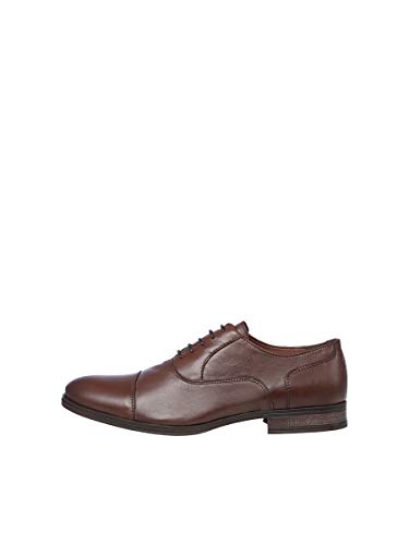 JACK & JONES Herren Jfwdonald Leather Cognac Noos Derbys, Cognac, 4...