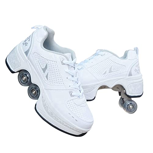 JTKDL Rollschuh Roller Skates Lauflernschuhe, Sneakers, 2in1 Mehrzw...