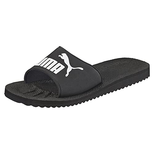 PUMA Unisex Adults  Fashion Shoes PURECAT Slide Sandal, BLACK-WHITE...