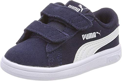 PUMA Unisex Kinder Puma Smash V2 Sd V Ps Sneaker, Blau Peacoat Puma...