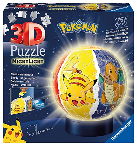 Ravensburger 3D Puzzle 11547 - Nachtlicht Puzzle-Ball Pokémon - 72...