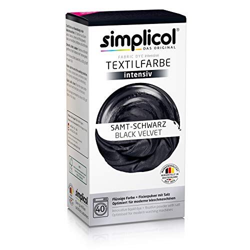 simplicol Textilfarbe intensiv (18 Farben), Samt Schwarz 1818: Einf...