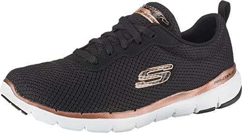 Skechers Damen Flex Appeal 3.0 First Insight Sneaker, Black Mesh Ro...