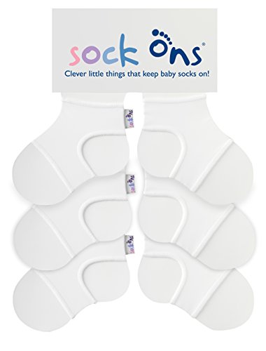 Sock Ons - Baby-Sockenhalter - 0-6 Months - 3er Pack Weiß - Amazin...