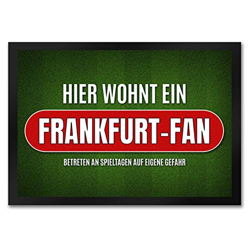 trendaffe - Hier wohnt EIN Frankfurt-Fan Fußmatte mit Rasen Motiv ...