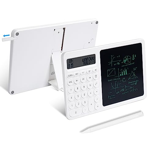 2-in-1 Taschenrechner mit LCD-Schreibtablett, Desktop-Standrechner ...