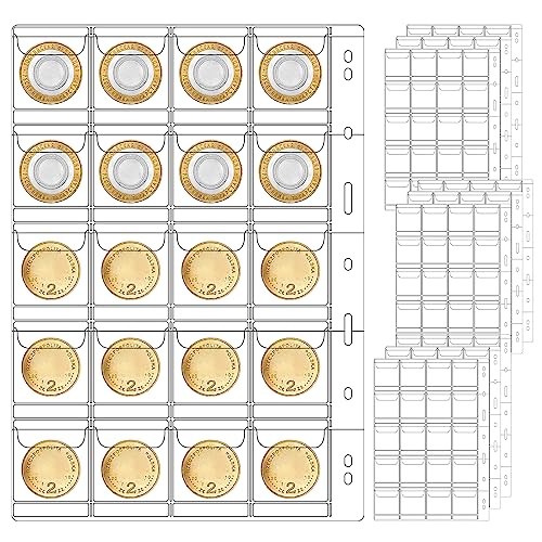200 Taschen Münzhüllen Münztaschenblatt Münzsammelseiten 48x45 ...