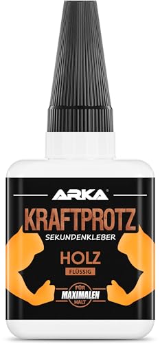 50 g HOLZ Sekundenkleber extra stark | Inkl. Anti-Austrocknung-Spit...