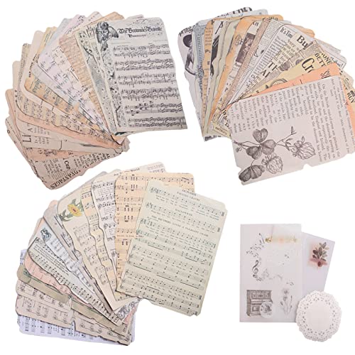 51 Stk Vintage Scrapbook Stickers,funvce Bastelpapier Scrapbook Pap...