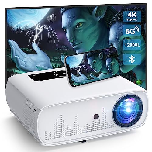 5G WiFi Beamer- 12000 Lux Native 1080P Beamer Full HD Heimkino Vide...