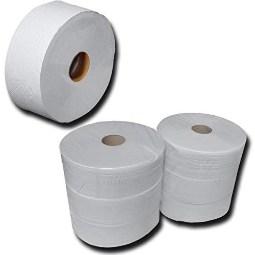 6 Jumbo Toilettenpapier 2 lagig, Jumbo Klopapierrollen, Recycling-K...