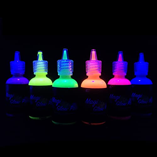 [6 x 28ml] iLC UV-Licht Bodypainting Schminke Schwarzlicht Körperf...