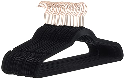 Amazon Basics Velvet Suit Hangers, 30er-Pack, Black Gold...