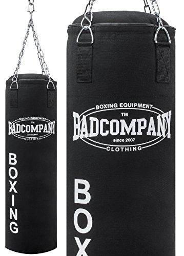 Bad Company Boxsack inkl. Vierpunkt Stahlkette I Canvas Punchingsac...