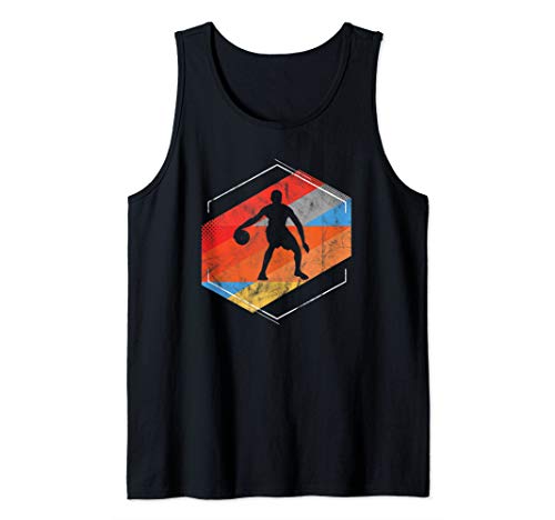 Basketballer Silhouette Basketball-Ball Tank Top...