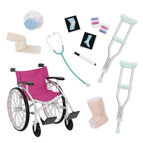 Battat BD37432Z 44981 Our Generation Medical Pflege-Set mit Rollstu...