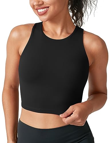 BAYDI Sport BH Damen ohne Buegel Bustier Hochgeschlossenes Crop Top...