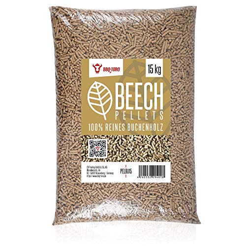 BBQ-Toro Beech Pellets aus 100% Buchenholz (15 kg) | Buchenpellets ...