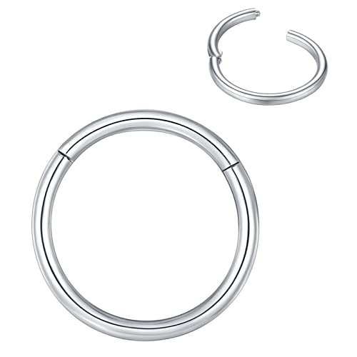 BLESSMYLOVE Silber 1.0mm 8mm Nasenring Hoop 316L Chirurgenstahl Kno...