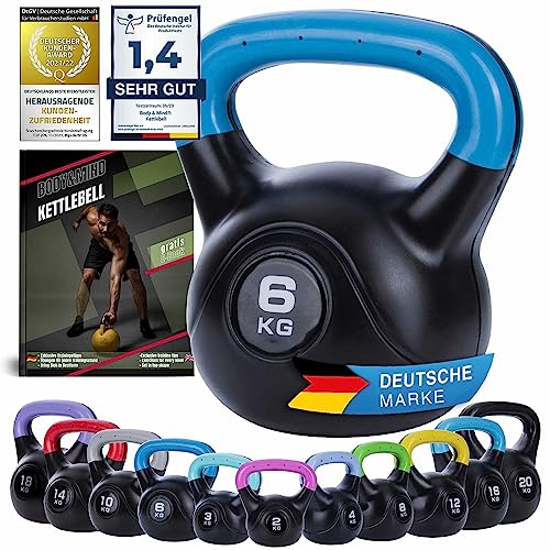 Body & Mind Kettlebell Kugelhantel 2-20 kg - Workout Gewicht-Hant...