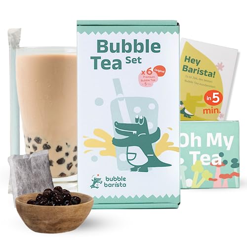 Bubble Barista Bubble Tea Set zum selber machen (6x Tapioka, 6x sch...