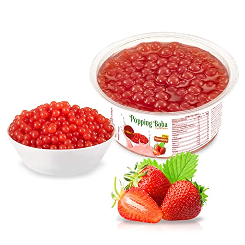 Bubble Tea Perlen - ERDBEERE - 490g Original Popping Boba Fruchtper...