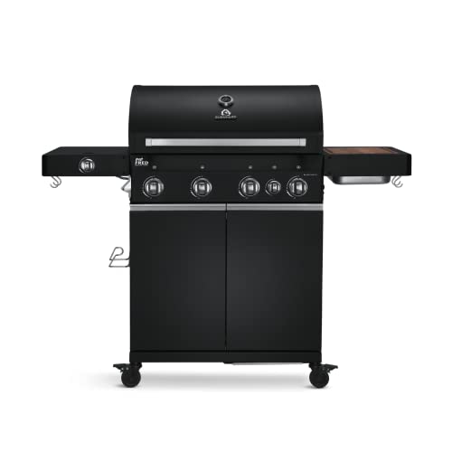 BURNHARD 4-Brenner Gasgrill Big FRED Deluxe BLACK 2023 inkl. Backbu...