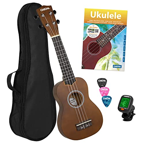 CASCHA Sopran Ukulele Set für Kinder und Erwachsene I Ukulele Star...