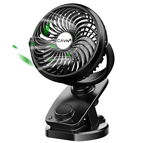 CAVN 5000mAh Leise Tischventilator Clip Fan, mini USB Ventilator, A...