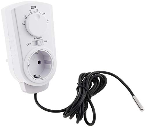 ChiliTec Analoges Steckdosen-Thermostat 230V mit externem Fühler I...