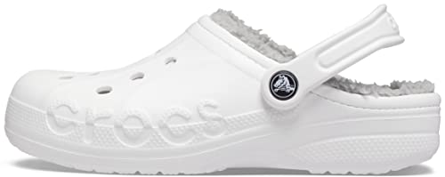 Crocs Mixte Baya Lined Clog Sabot, White Light Grey, 39 40 EU...