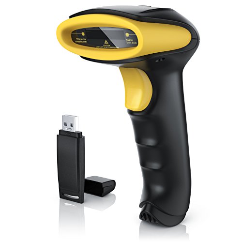 CSL - 2.4GHz Laser Barcode Scanner Wireless - kabelloser Laser Hand...