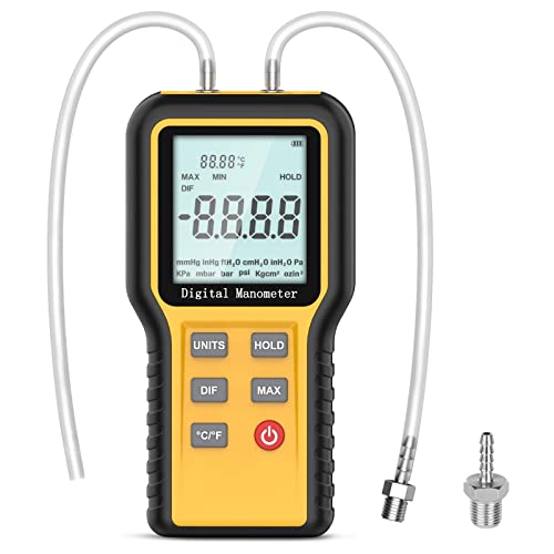 Differenzdruckmessgerät Manometer Gasdruckmessgerät Dual-Port Pro...