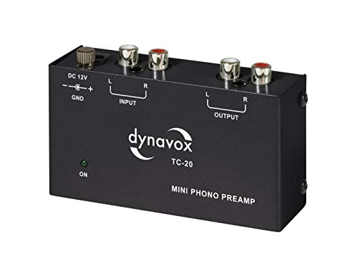 Dynavox TC-20 Phono-Vorverstärker, kompaktes Metall-Gehäuse, für...