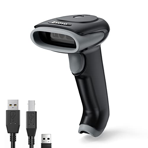 Eyoyo Barcode Scanner 1D 2D QR Handheld, Code Scanner 3 in 1 Verbin...