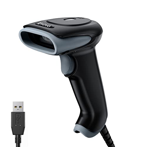 Eyoyo Barcode Scanner 1D 2D QR kabelgebunden, QR Code Scanner Handh...