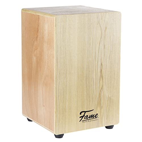 Fame Beginner Cajon, Einsteiger Cajon aus 7-lagigem Sperrholz, Drum...