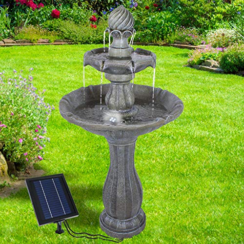 Gartenbrunnen Solarbrunnen Klassik-Garten Brunnen Vogelbad Wasserfa...