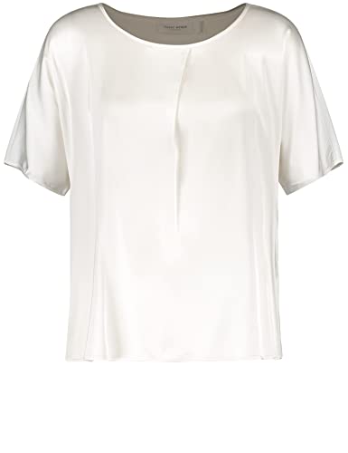 Gerry Weber Damen Blusenshirt mit gelegter Falte am Ausschnitt Kurz...