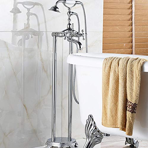 Gnailur Chrome Bodenstand Badewanne & Duschtelefon Typen Wasserhahn...